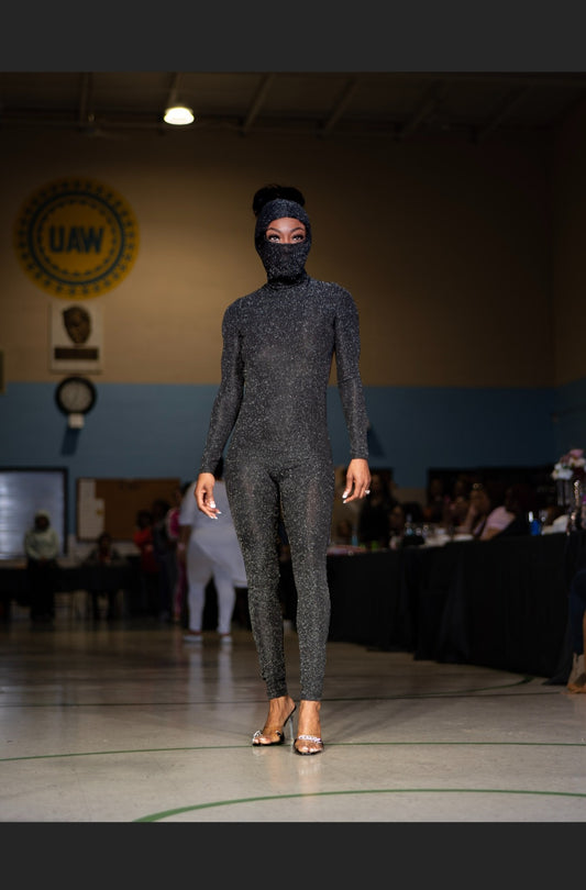 Eyecandy Sparkly Mask Jumpsuit